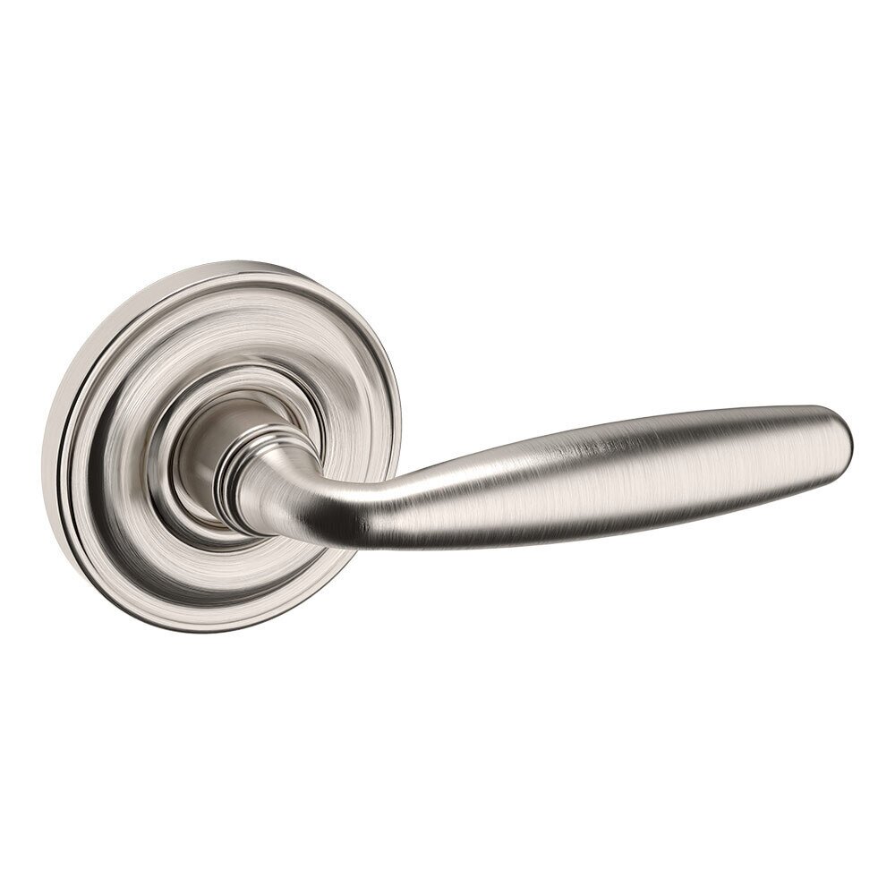 Baldwin Passage 5106 Estate Lever with 5048 Rose in Lifetime Pvd Satin Nickel