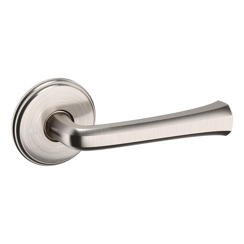 Baldwin Passage 5112 Estate Lever with 5075 Rose in Lifetime Pvd Satin Nickel
