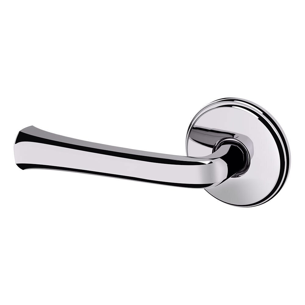 Baldwin Single Dummy Left Handed 5112 Estate Lever with 5075 Rose in Polished Chrome