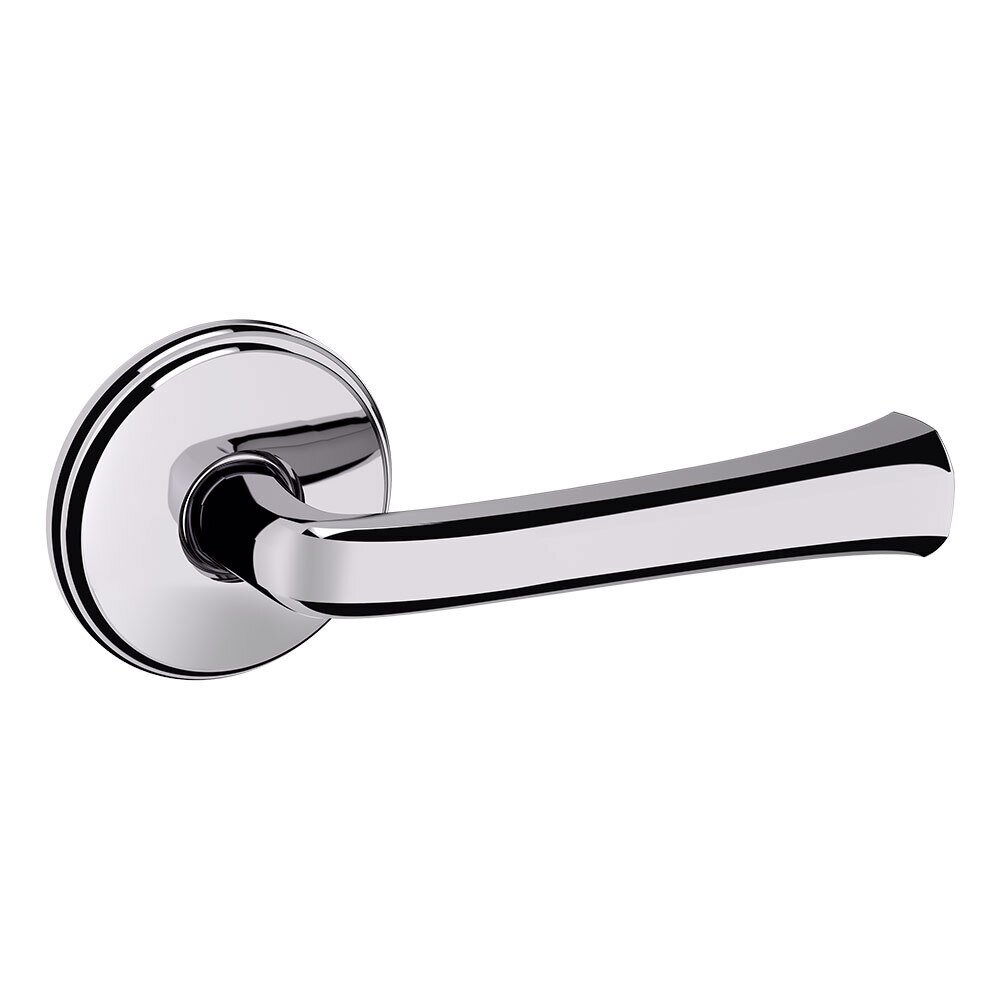 Baldwin Single Dummy Right Handed 5112 Estate Lever with 5075 Rose in Polished Chrome