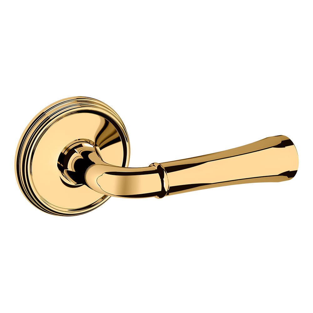 Baldwin Passage 5113 Estate Lever with 5078 Rose in Unlacquered Brass