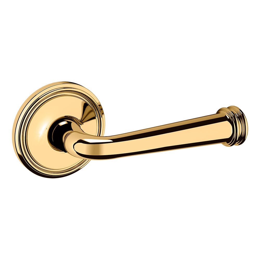 Baldwin Single Dummy Right Handed 5116 Estate Lever with 5070 Rose in Lifetime Pvd Polished Brass