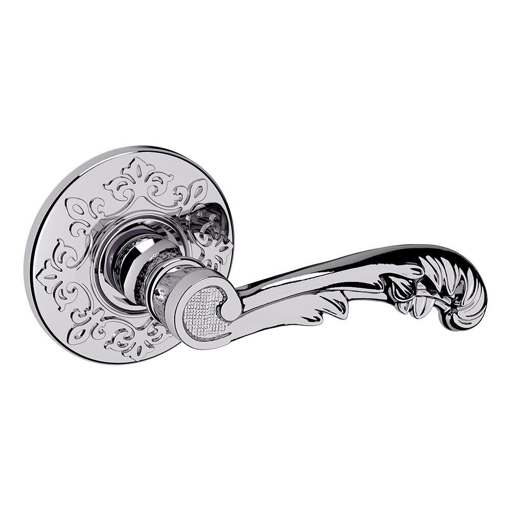 Baldwin Passage 5121 Estate Lever with R012 Rose in Polished Chrome