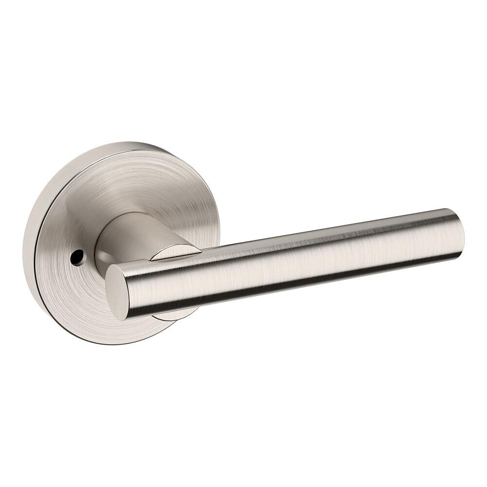 Baldwin Privacy 5137 Estate Lever with 5046 Rose in Lifetime Pvd Satin Nickel