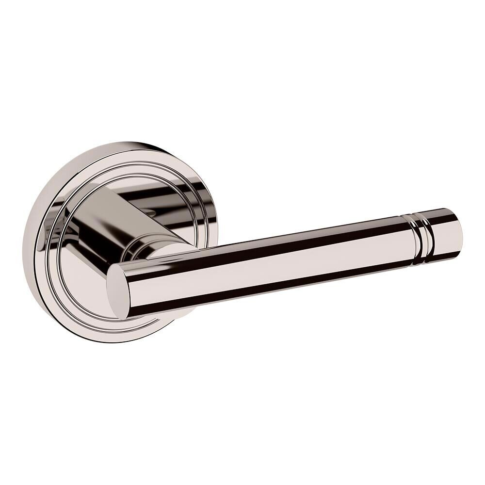 Baldwin Passage 5138 Estate Lever with 5047 Rose in Lifetime Pvd Polished Nickel