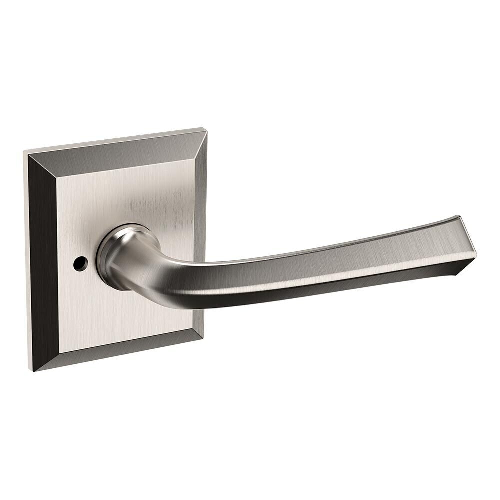 Baldwin Privacy 5141 Estate Lever with R033 Rose in Lifetime Pvd Satin Nickel