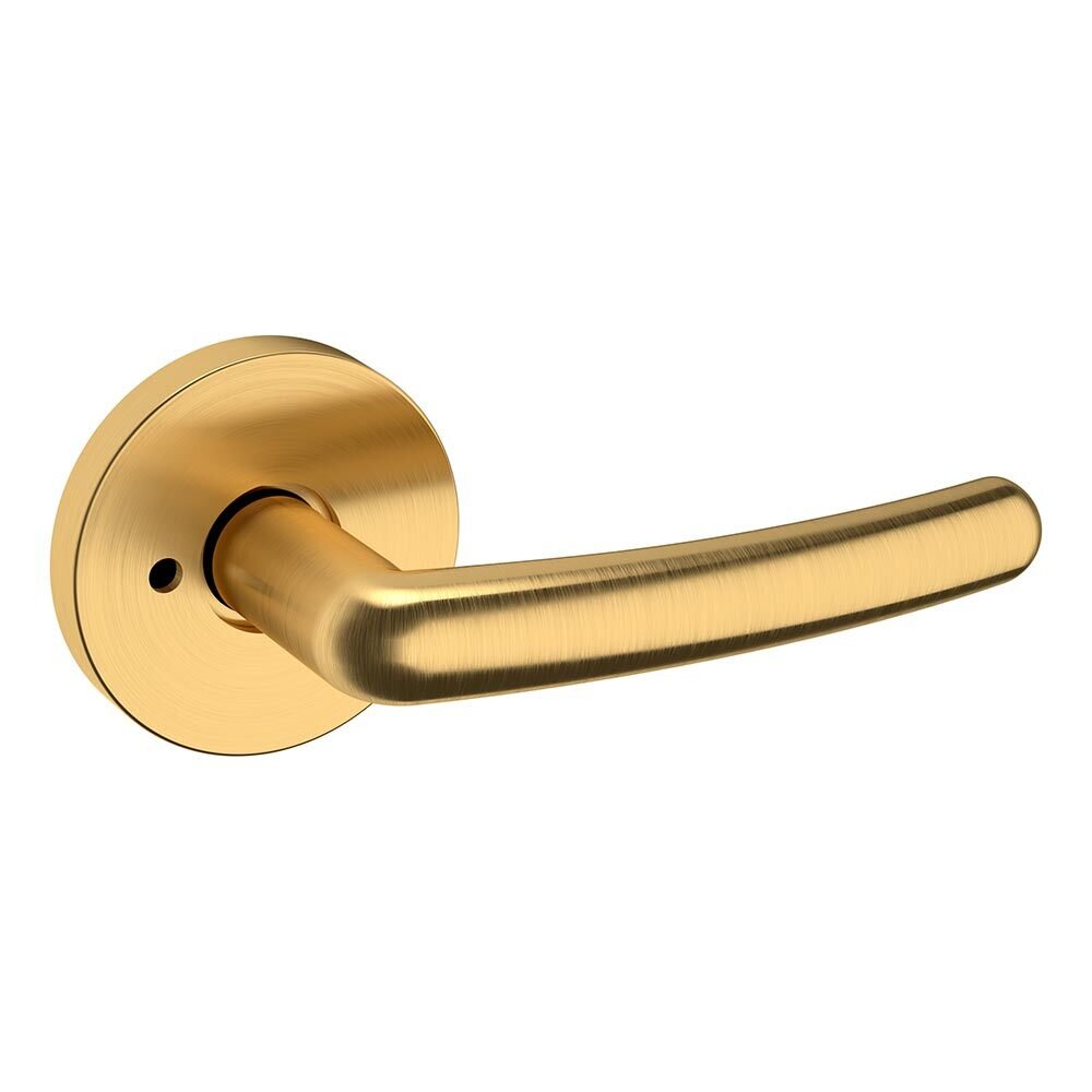 Baldwin Privacy 5165 Estate Lever with 5046 Rose in PVD Lifetime Satin Brass