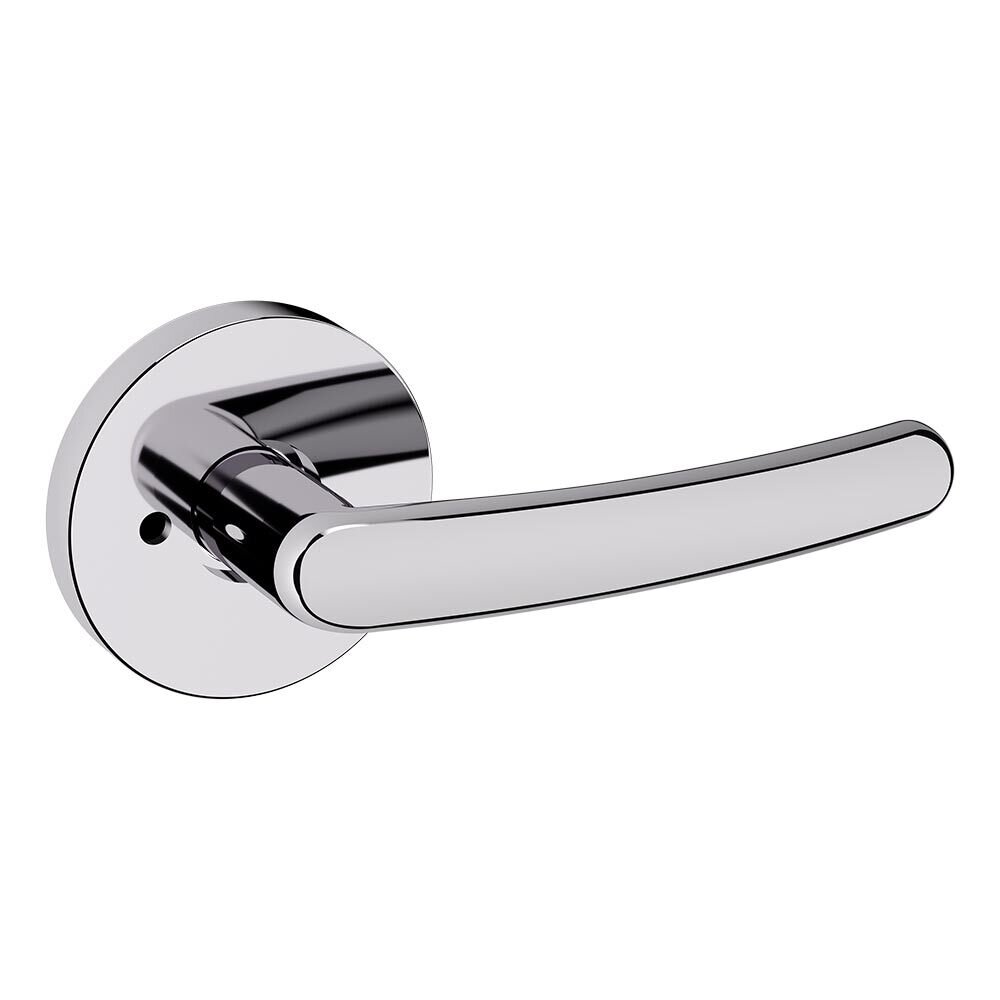 Baldwin Privacy 5165 Estate Lever with 5046 Rose in Polished Chrome