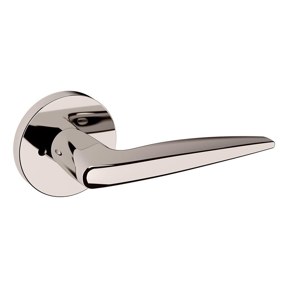 Baldwin Privacy 5166 Estate Lever with 5046 Rose in Lifetime Pvd Polished Nickel