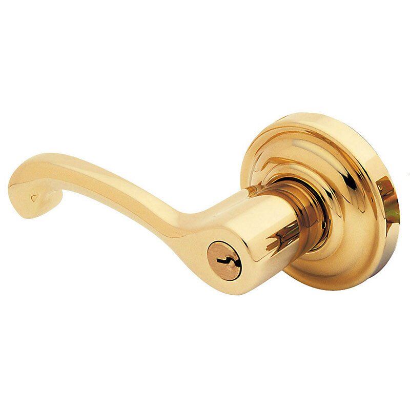 Baldwin Keyed Classic Lever in Lifetime Pvd Polished Brass