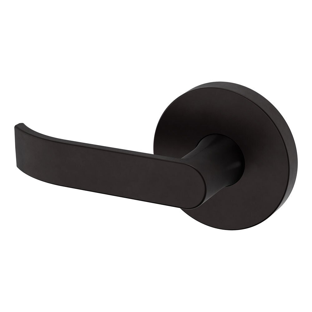 Baldwin Left Handed Single Dummy Contemporary Door Lever with Contemporary Rose in Oil Rubbed Bronze