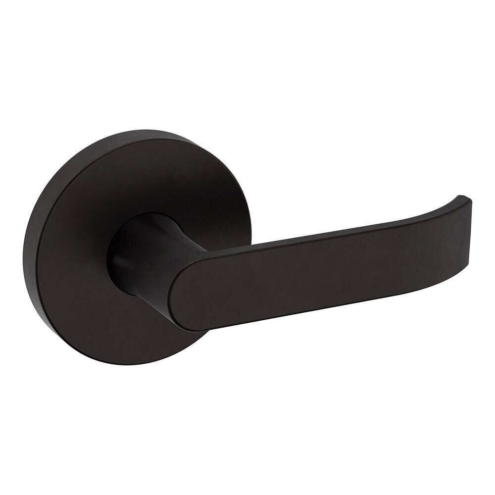 Baldwin Passage Contemporary Door Lever with Contemporary Rose in Oil Rubbed Bronze