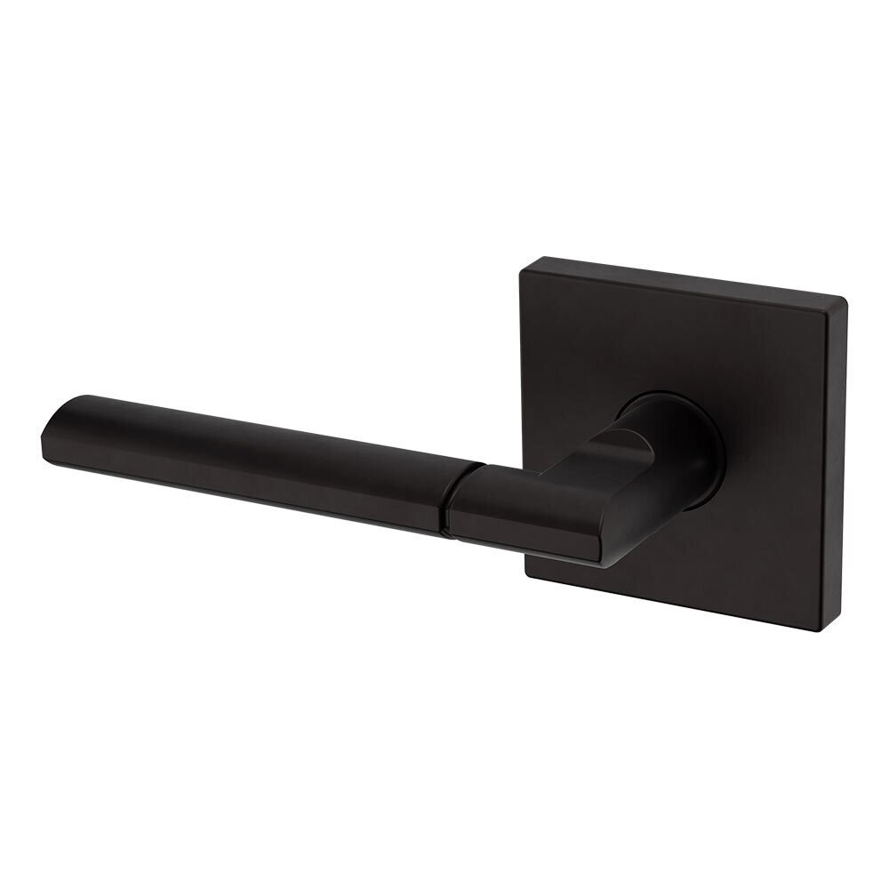 Baldwin Single Dummy Left Handed L021 Estate Lever with R017 Square Rose in Oil Rubbed Bronze