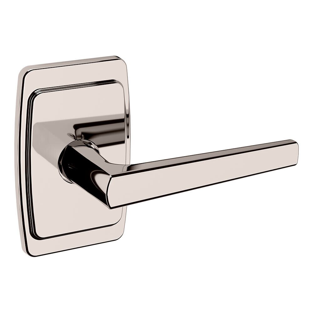 Baldwin Dummy Set L024 Estate Lever with R046 Rose in Lifetime Pvd Polished Nickel
