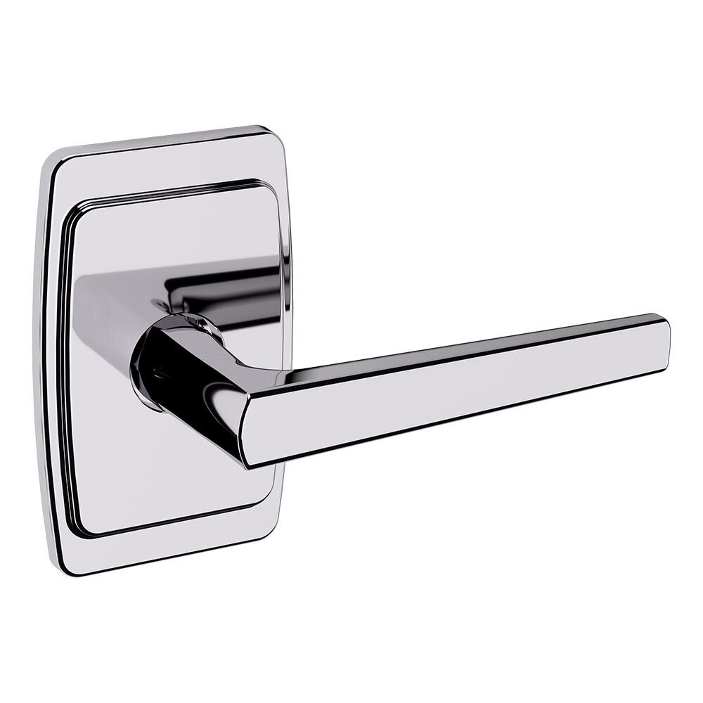 Baldwin Dummy Set L024 Estate Lever with R046 Rose in Polished Chrome