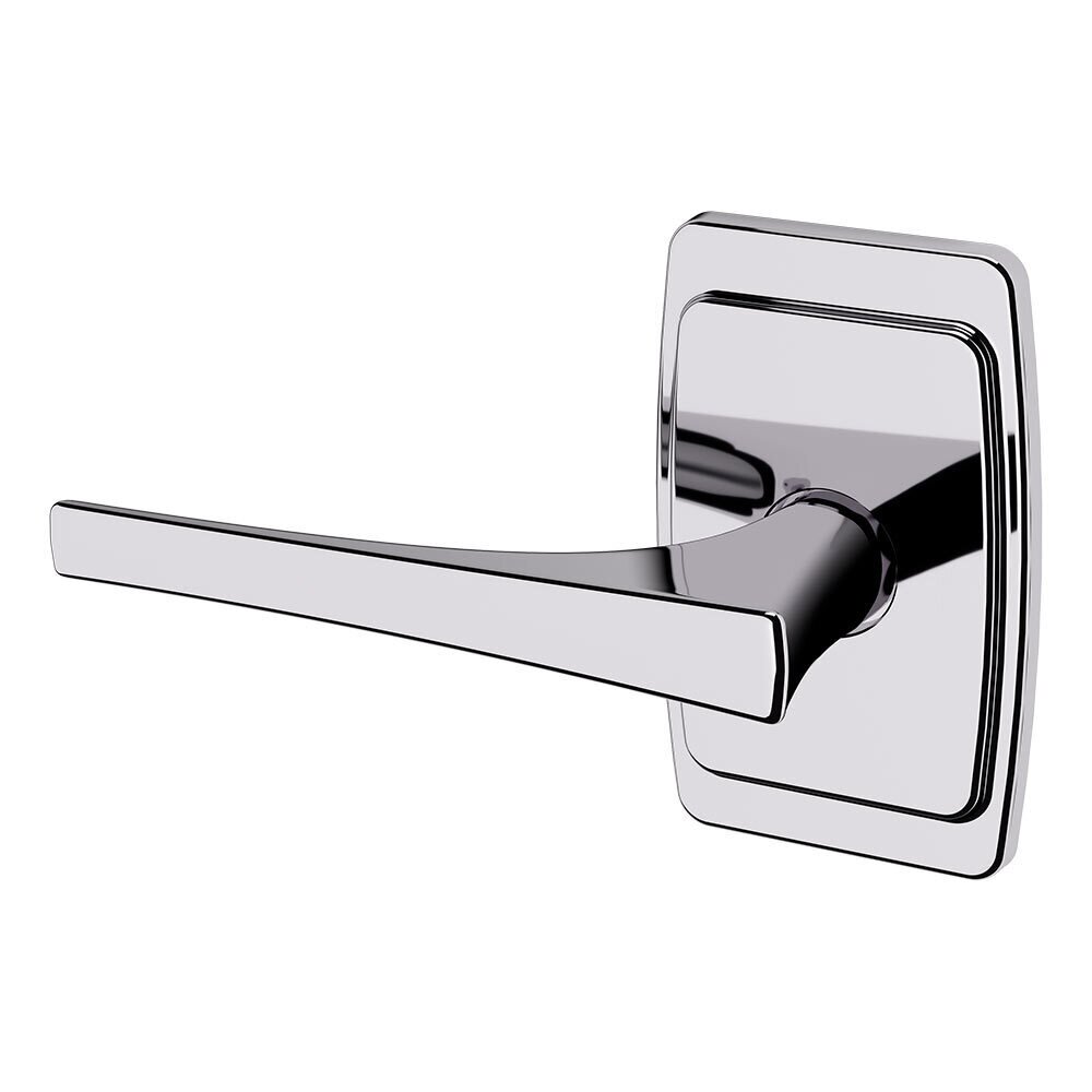 Baldwin Single Dummy Left Handed L025 Estate Lever with R046 Rose in Polished Chrome