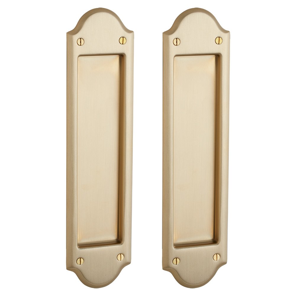 Baldwin Boulder Passage Mortise Pocket Door Set in Vintage Brass