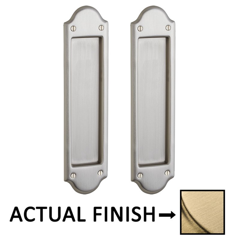Baldwin Boulder Passage Mortise Pocket Door Set in Lifetime Satin Brass
