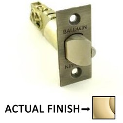 Baldwin Keyed Universal Deadlocking Latch for Keyed Entry in Unlacquered Brass