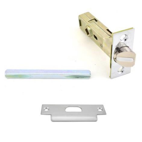 Baldwin Privacy Knob Replacement Latch with ASA Strike in Polished Chrome