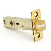 Baldwin Passage Lever Replacement Latch in Satin Brass and Brown