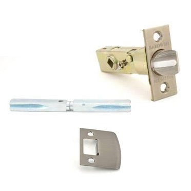 Baldwin Passage Lever Replacement Latch with Full Lip Strike in PVD Graphite Nickel