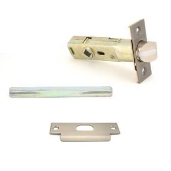 Baldwin Privacy Lever Replacement Latch with ASA Strike in Antique Nickel