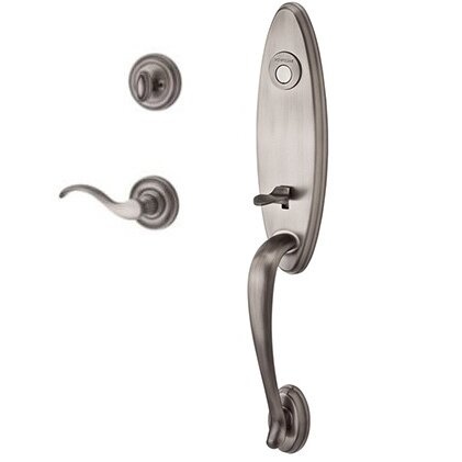 Baldwin Right Handed Full Dummy Handleset with Curve Lever in Matte Antique Nickel