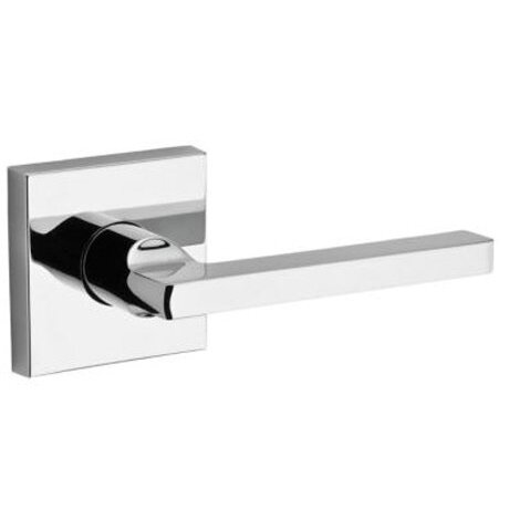 Baldwin Full Dummy Door Lever with Contemporary Rose in Polished Chrome