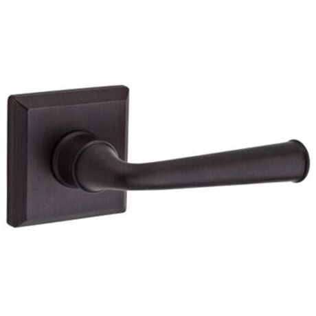 Baldwin Right Handed Single Dummy Door Lever with Traditional Square Rose in Venetian Bronze