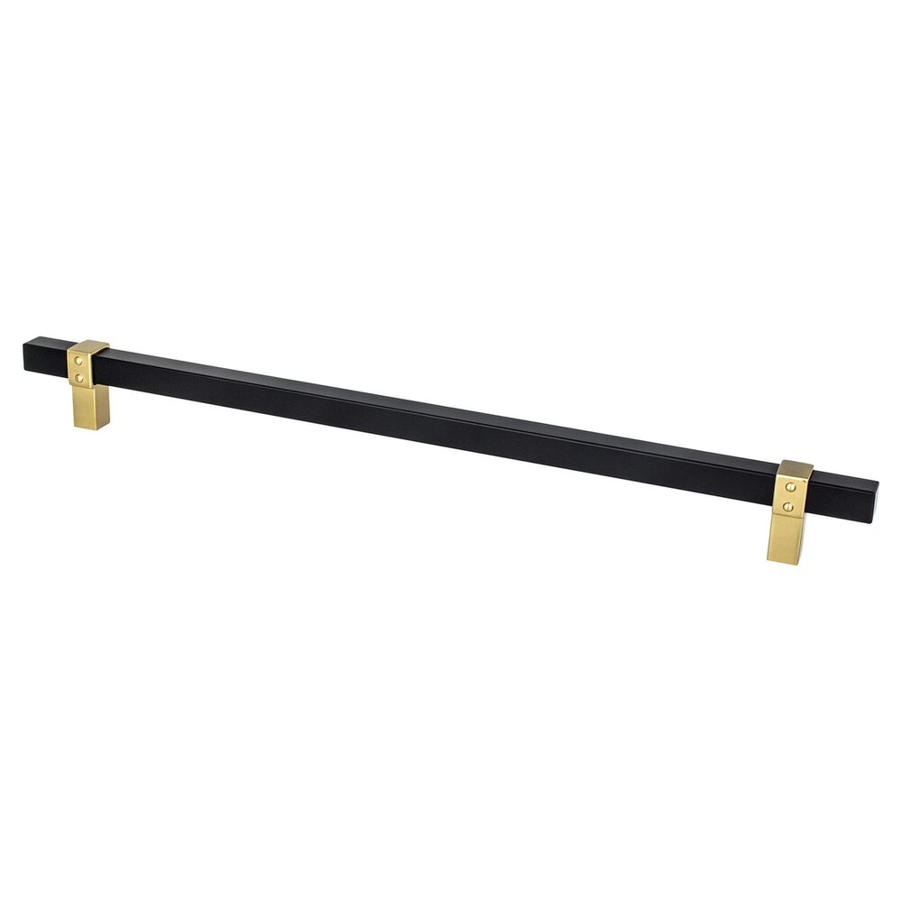 Berenson Hardware 12" Centers Classic Comfort Appliance Pull in Matte Black and Modern Brushed Gold