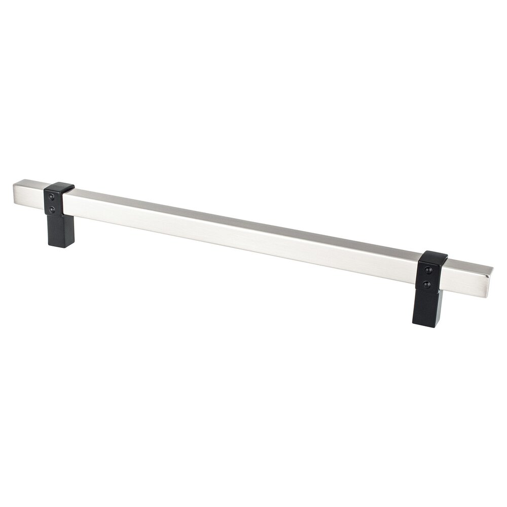 Berenson Hardware 224mm Centers Classic Comfort Pull in Brushed Nickel and Matte Black