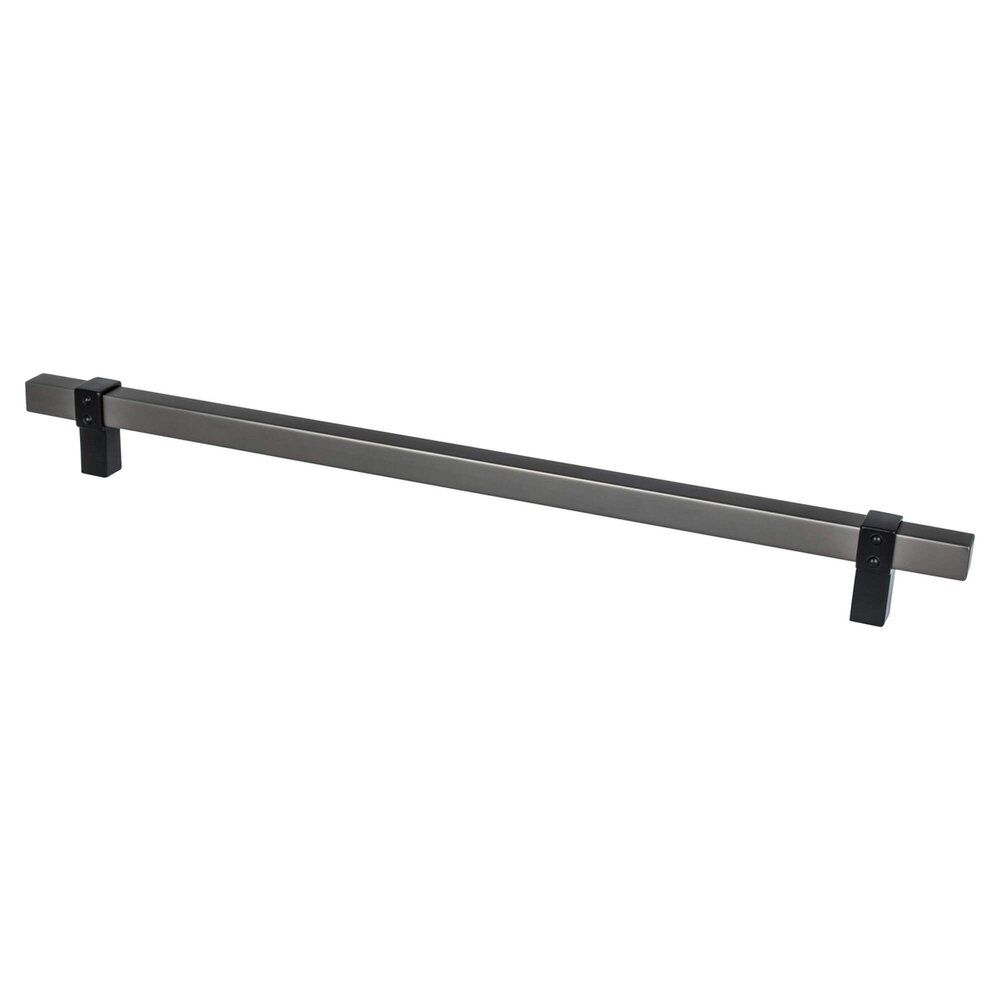 Berenson Hardware 12" Centers Classic Comfort Appliance Pull in Slate and Matte Black