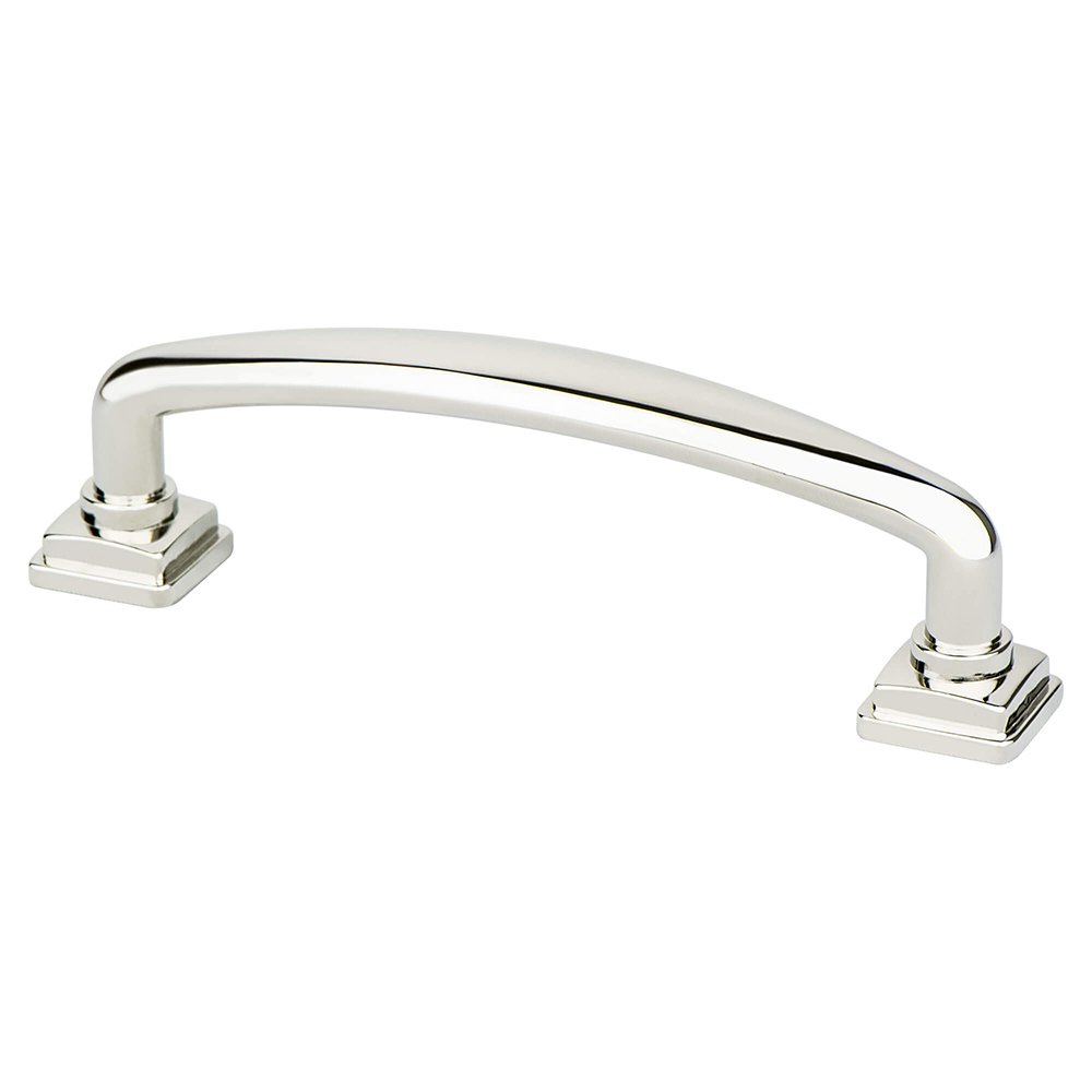 Berenson Hardware 3 3/4" Centers Timeless Charm Pull in Polished Nickel