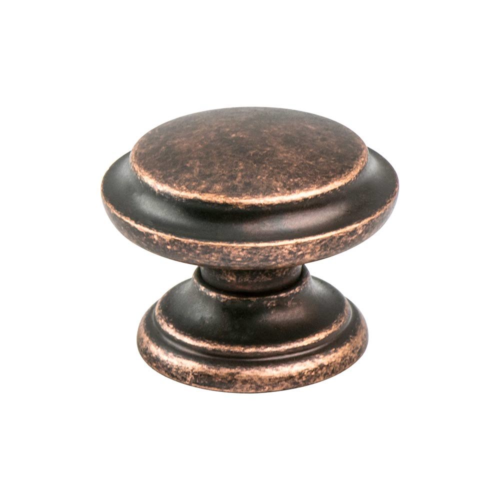 Berenson Hardware 1 3/8" Diameter Artisan Inspired Ringed Knob in Rustic Copper