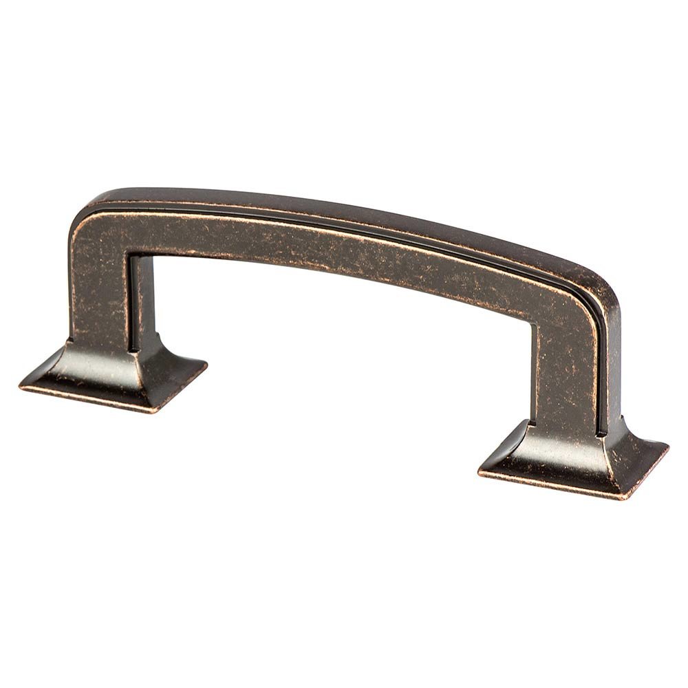 Berenson Hardware 3" Centers Timeless Charm Pull in Weathered Verona Bronze