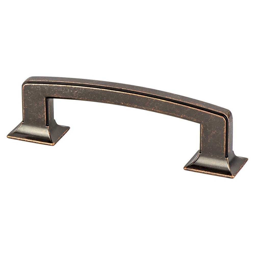 Berenson Hardware 3 3/4" Centers Timeless Charm Pull in Weathered Verona Bronze