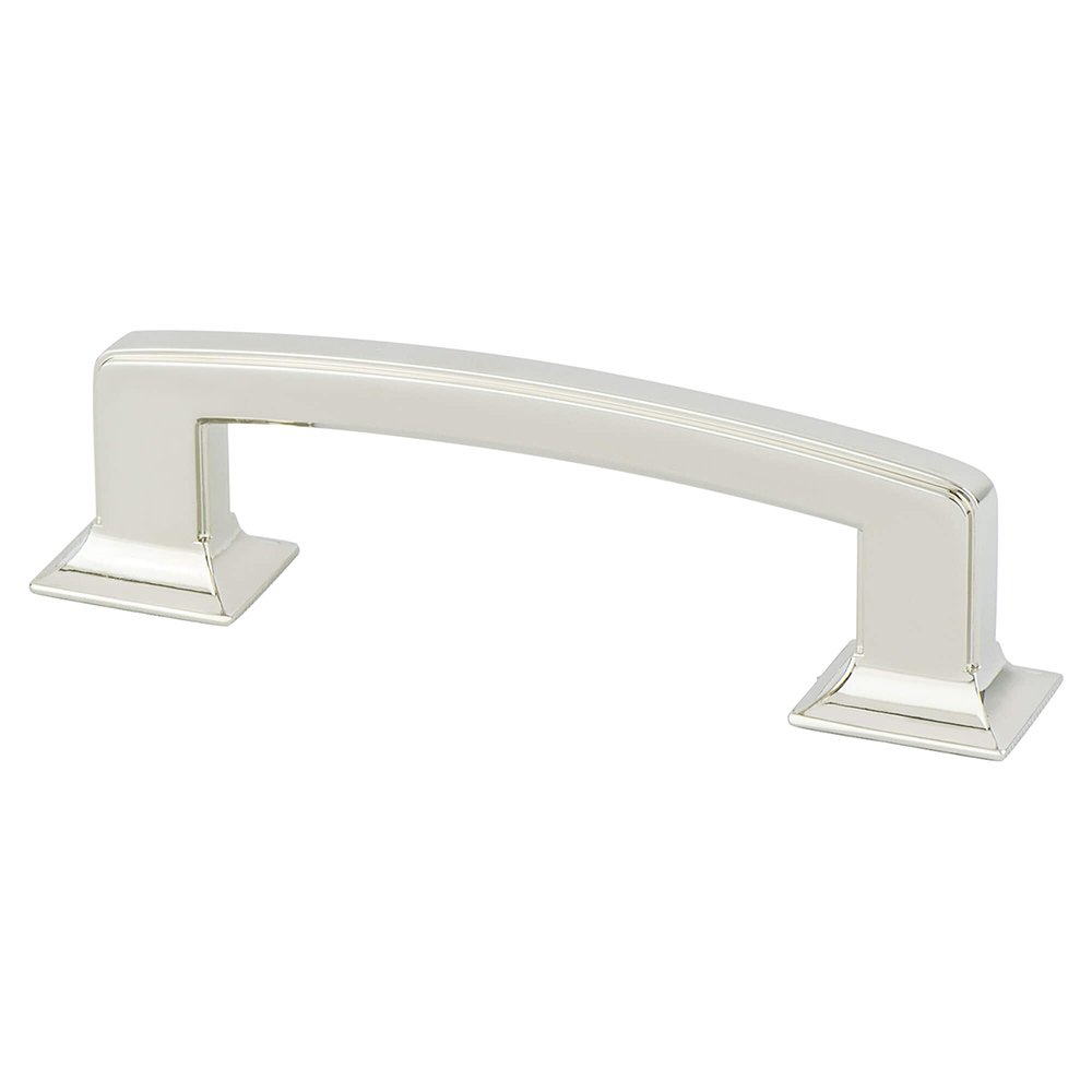 Berenson Hardware 3 3/4" Centers Classic Comfort Pull in Polished Nickel