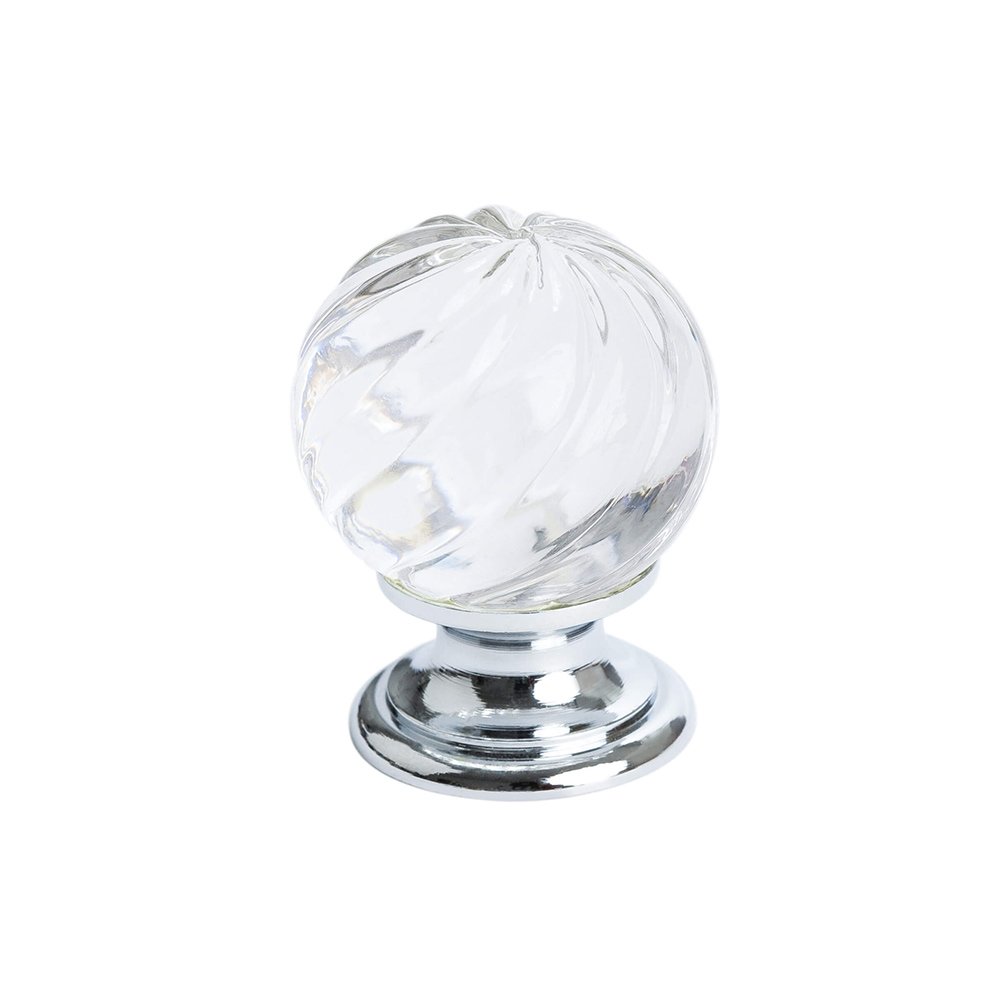 Berenson Hardware 1 3/16" Diameter Mix and Match Knob in Polished Chrome with Transparent