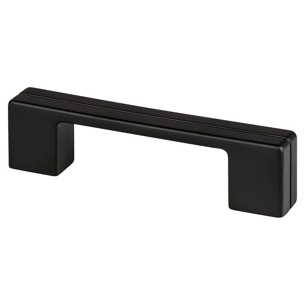 Berenson Hardware 3" and 3 3/4" Centers Uptown Appeal Pull in Matte Black