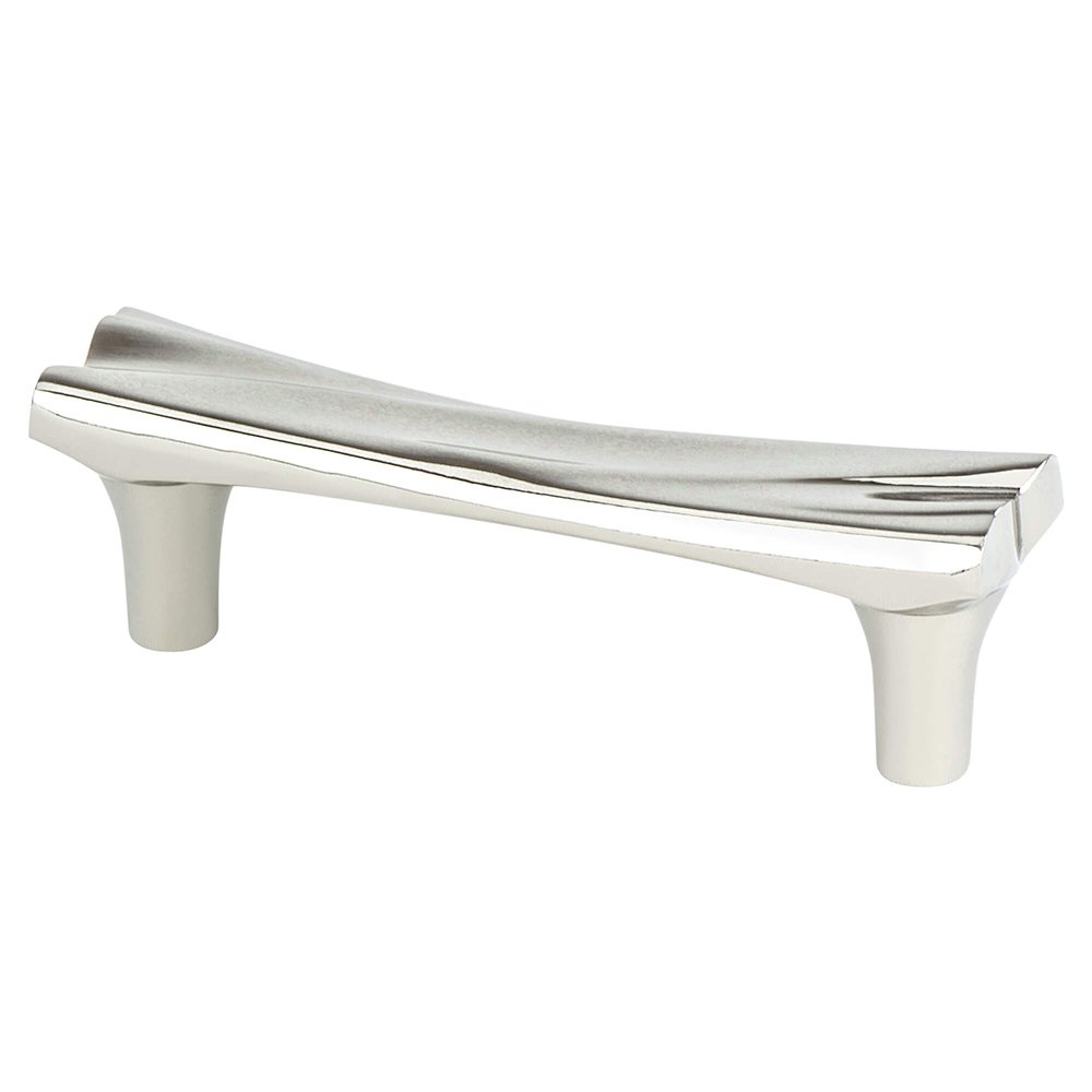 Berenson Hardware 3" Centers Artisan Inspired Pull in Polished Nickel