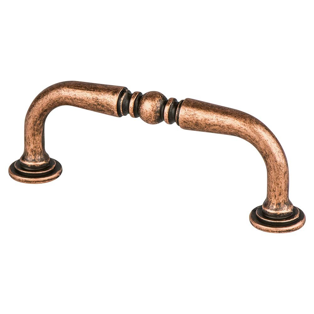 Berenson Hardware 3" Centers Timeless Charm Pull in Weathered Copper