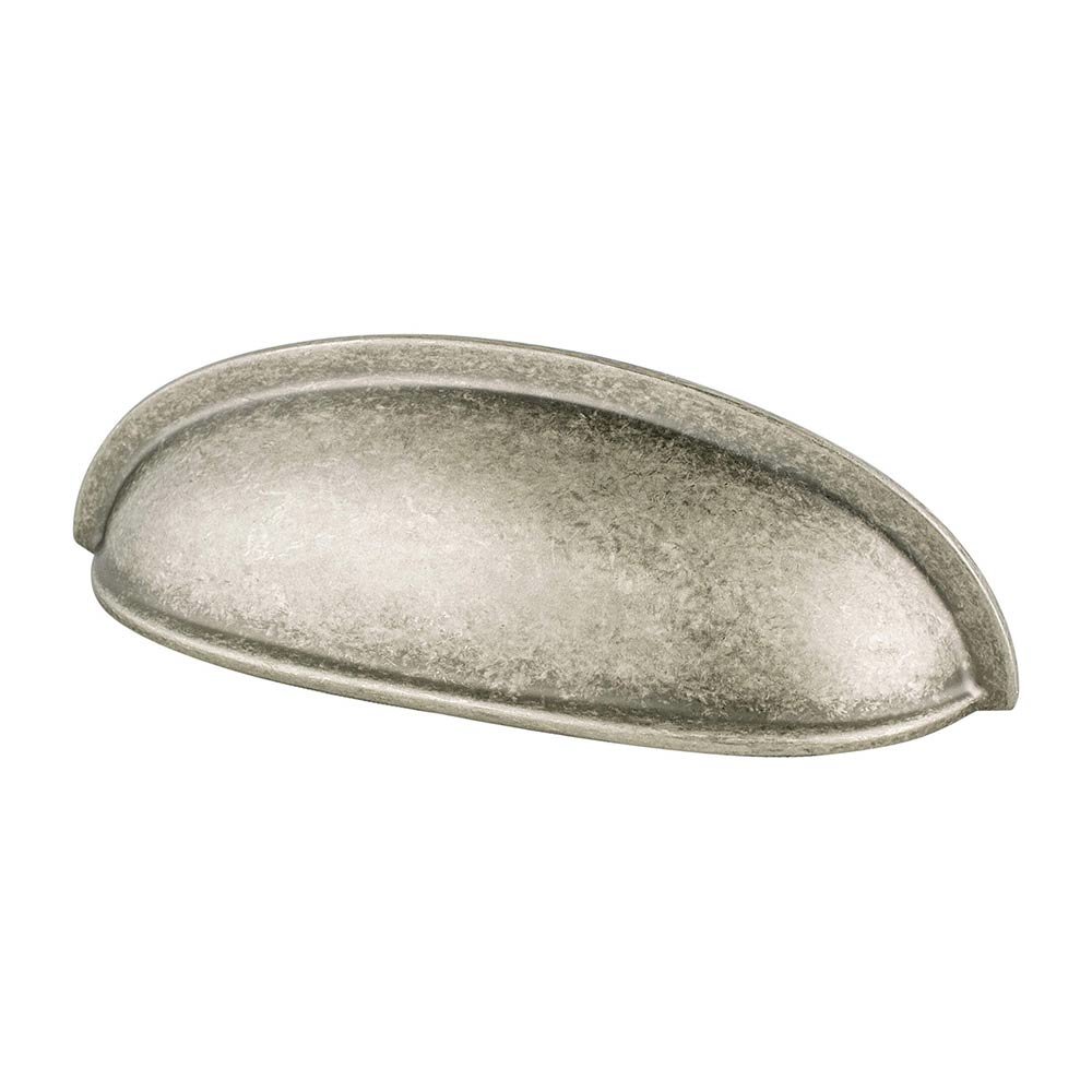Berenson Hardware 3" Centers Timeless Charm Cup Pull in Weathered Nickel