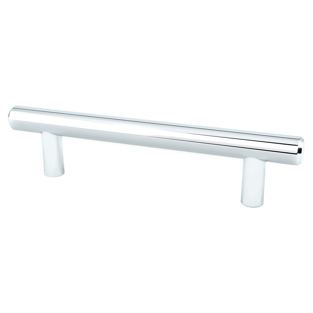 Berenson Hardware 96mm Centers European Bar Pull in Polished Chrome