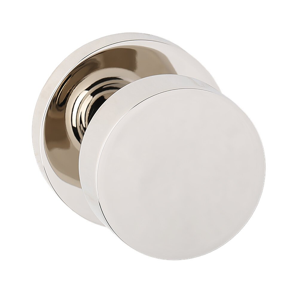 Bravura Hardware Privacy Round Rosette with Contemporary Round Knob in Polished Nickel