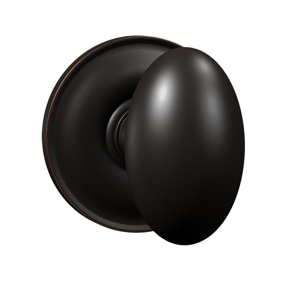 Bravura Hardware Privacy Round Rosette with Classic Egg Knob in Oil Rubbed Bronze