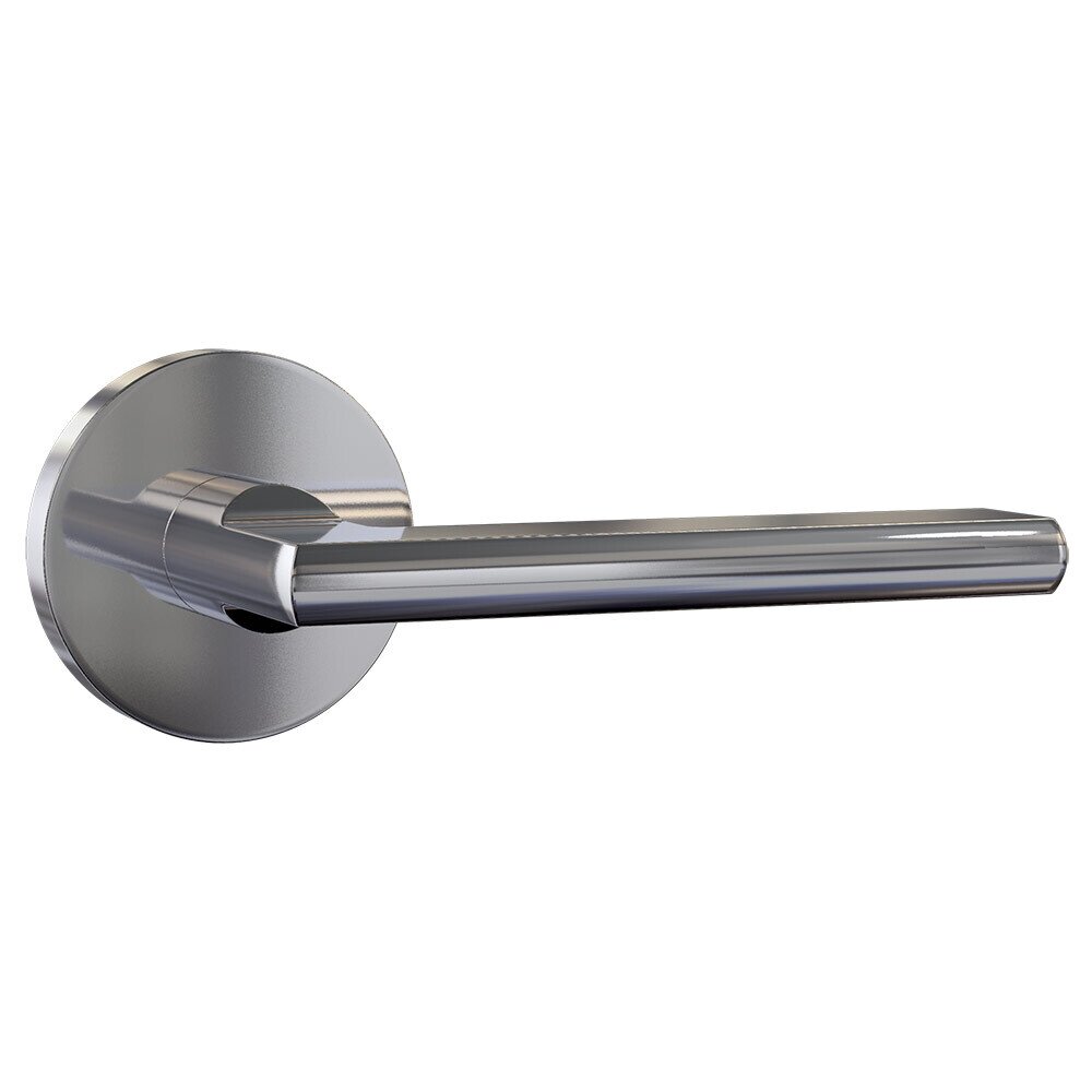 Bravura Hardware Privacy Contemporary Round Rosette with Sleek Lever in Chrome