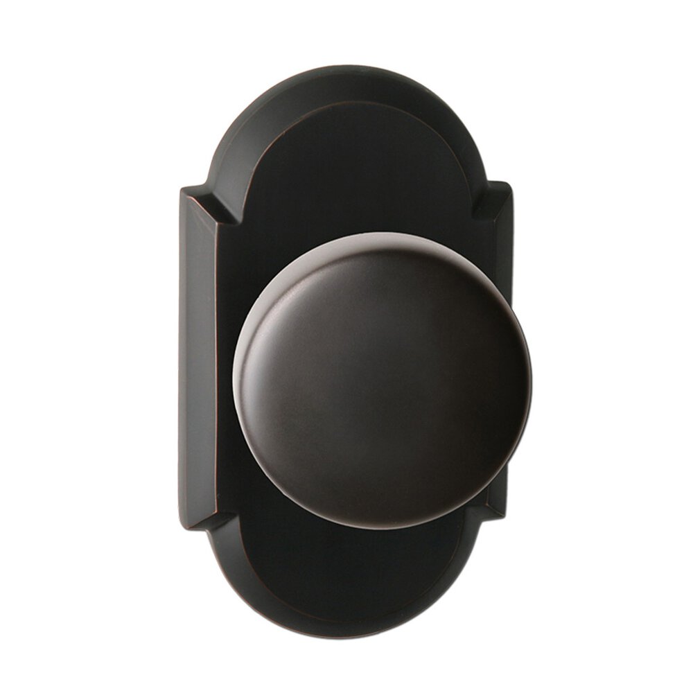 Bravura Hardware Privacy Nashville Knob with Arched Rose in Oil Rubbed Bronze