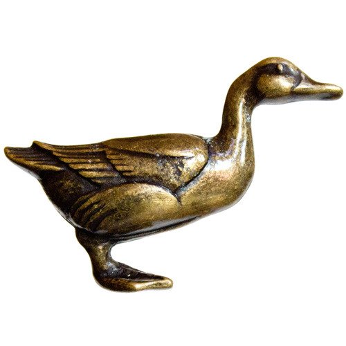 Big Sky Hardware Duck Knob in Antique Brass
