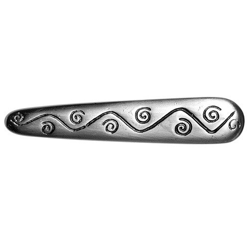 Big Sky Hardware 2 1/2" Centers Swirl Handle in Pewter